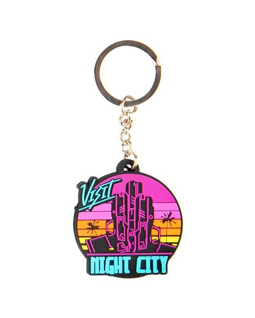 Jinx Брелок Cyberpunk 2077 Visit Night City разноцветный