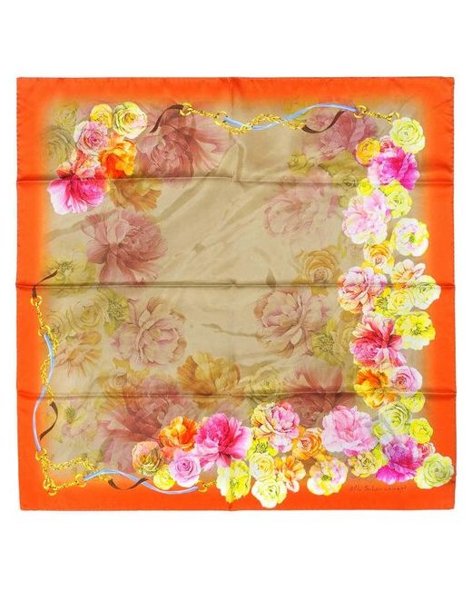 Mila Schon Шелковый итальянский платок с цветами 821704