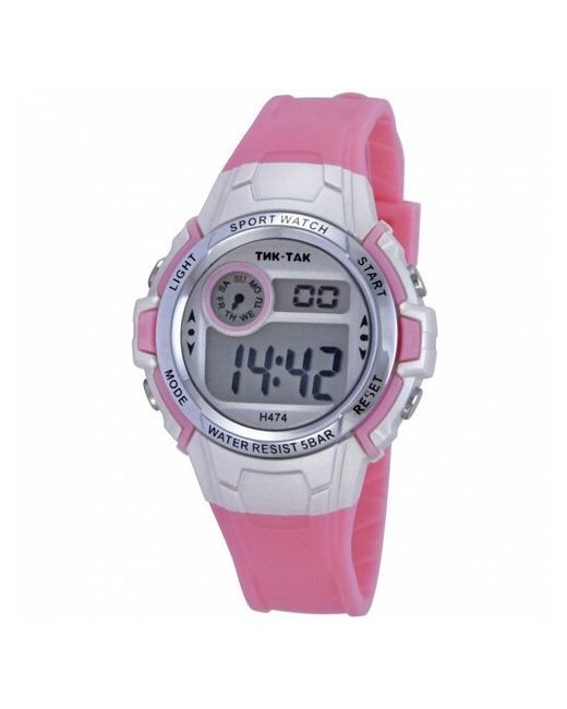 Тик-Так Наручные электронные часы Н474 WR50 розовые