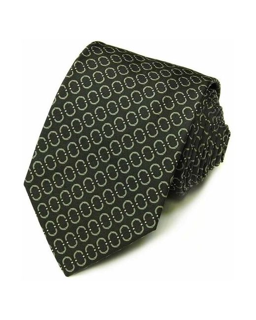 Céline Темно-зеленый жаккардовый галстук в стильное изображение логотипа 823243