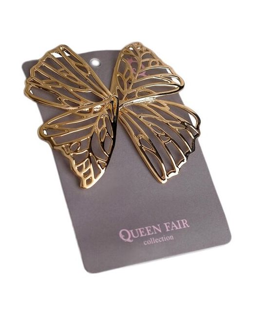 Queen Fair Серьги металл Бабочки цвет золото