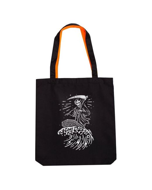 Black Pack Холщовая сумка PORTO с карманом Surfing death чёрно-оранжевая