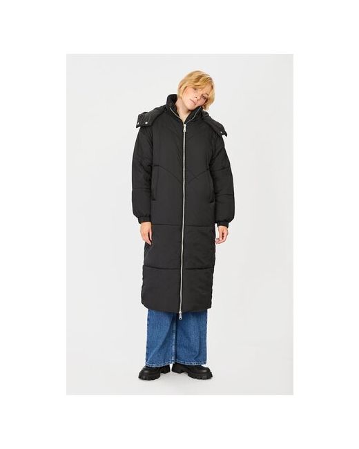 Baon Куртка Пальто-оверсайз с капюшоном размер L черный