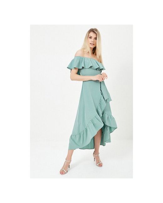 Elardis Платье с ассиметричным низом ElW10183 Зеленый 48