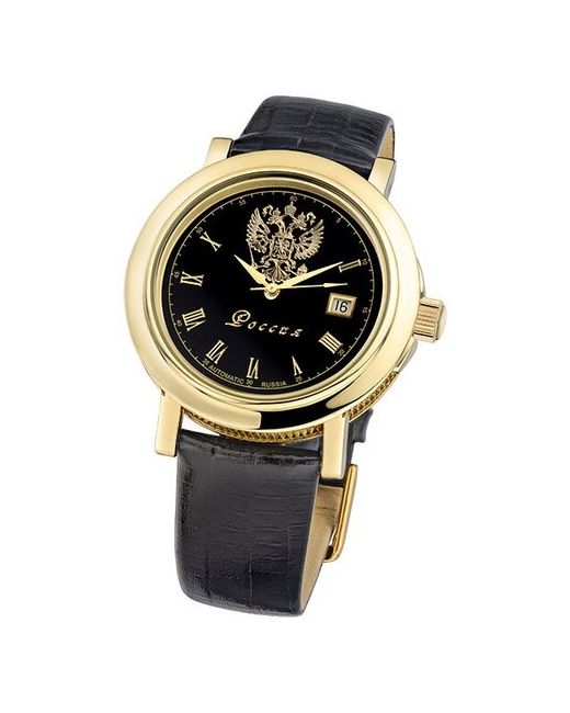Platinor Часы золотые часы Авиатор с гербом РФ