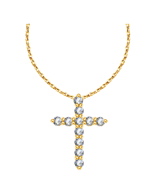 Бронницкий ювелир Колье с бриллиантами из желтого золота 54319098