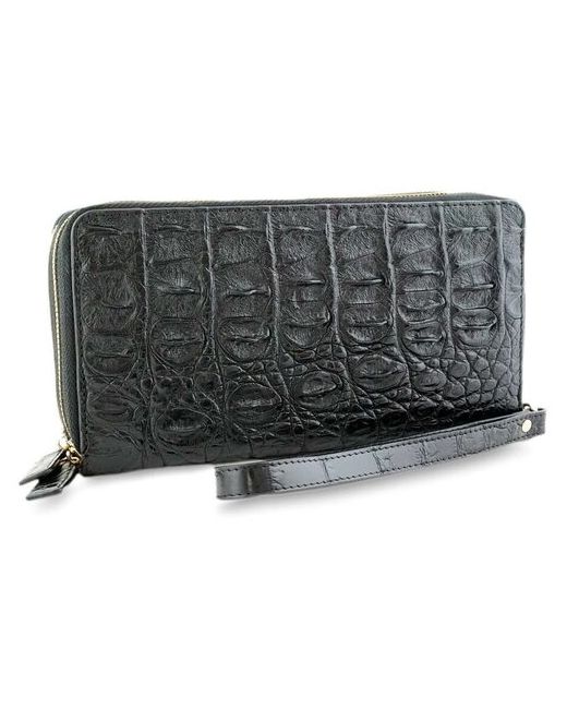 Exotic Leather Большое портмоне-клатч из кожи крокодила с петлей на руку