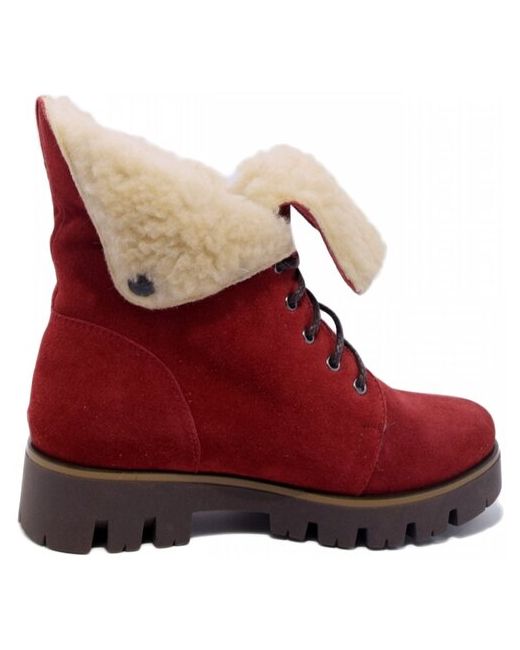 Selm 1841-50 ботинки красный натуральная замша зима Размер 36