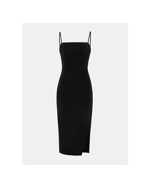 Lichi Платье-футляр миди с корсетной шнуровкой цвет черный размер S