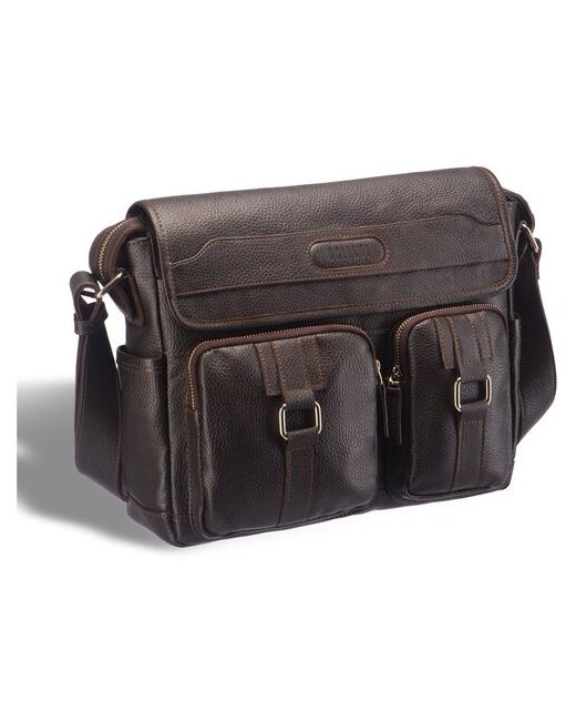 Brialdi кожаная горизонтальная сумка через плечо Ontario relief brown BR12996QS