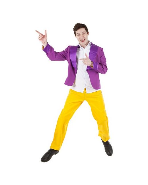 Птица Феникс Костюм Стиляга с фиолетовым пиджаком взрослый 52-54 Пиджак штаны