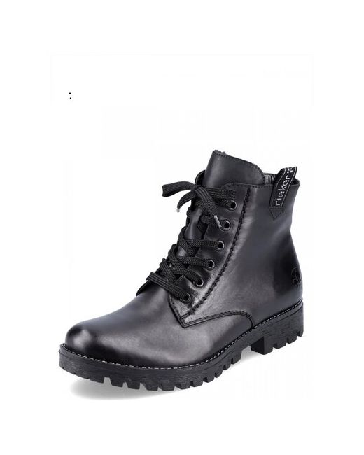 Rieker 785F5-00 ботинки черный натуральная кожа зима Размер 39