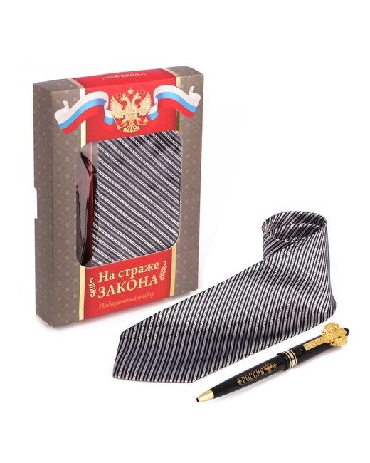Сима-ленд Подарочный набор галстук и ручка На страже закона 2137094