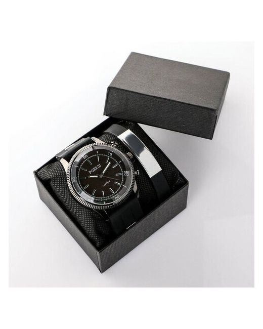 Qwen Подарочный набор 2 в 1 Маратон наручные часы и браслет