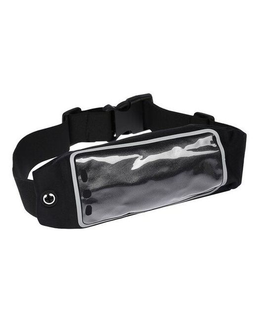 Qwen Спортивная сумка чехол на пояс LuazON управление телефоном отсек молнии чёрная