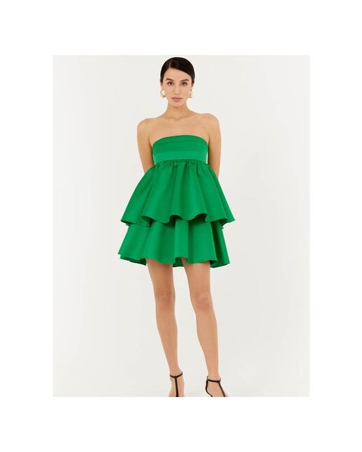 Toptop Studio Платье-мини с воланами зеленый размер M