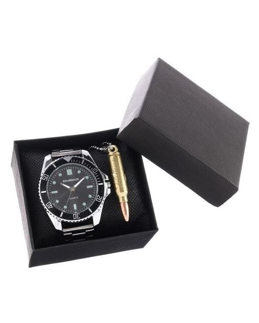 Qwen Подарочный набор 2 в 1 Bolingdun наручные часы d4.6 см кулон