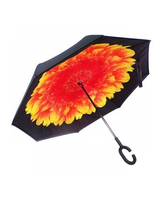 Baziator Зонт-наоборот трость зонт обратного сложения антизонт Пион желтый