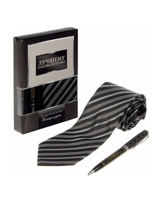 MikiMarket Подарочный набор Лучшему руководителю галстук и ручка