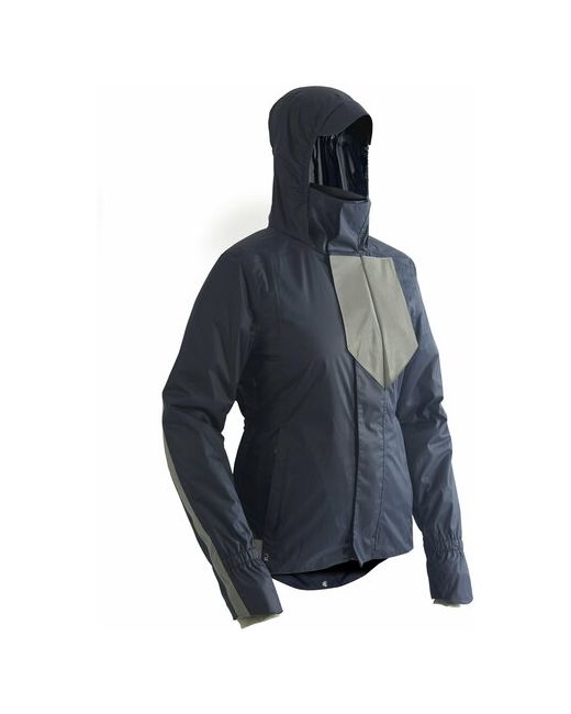 Decathlon Куртка для велоспорта теплая водонепроницаемая 540 размер S цвет Синий Графит/Бежево-Серый BTWIN Х