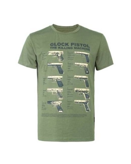 Kamukamu Футболка с пистолетами зеленая Glock Размер XL арт.743522