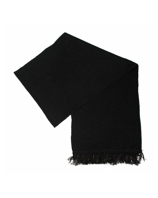 Kamukamu Кашне шарф уставной полушерстяной размер 120 х 20 см черный
