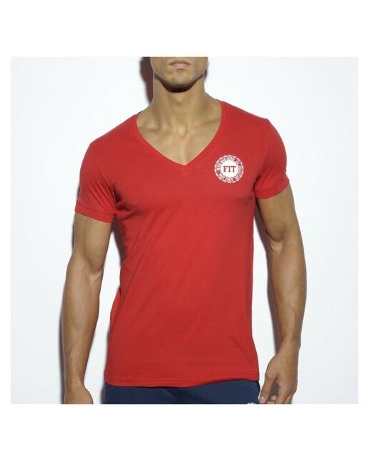 Es Collection Футболка Basic Fitness V-Neck T-Shirt Red Размер XL