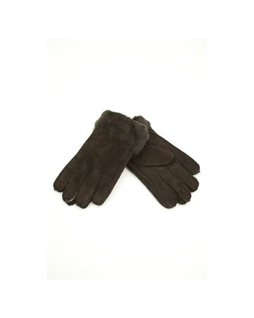 Happy Gloves Перчатки зимние кожаные цвет темно коричневый размер L