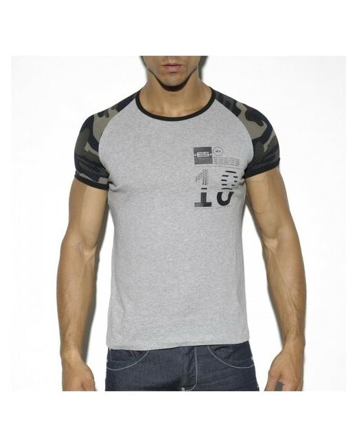 Es Collection Футболка Camo Rangla Sleeve T-Shirt Heather Grey Размер S
