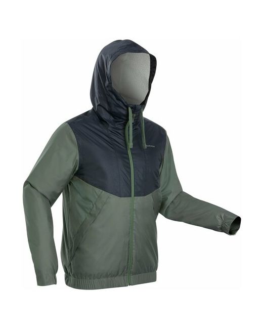 Decathlon Куртка для зимних походов водонепроницаемая SH100 WARM размер S Угольный Пепельный Хаки/Сливочный QUECHUA Х