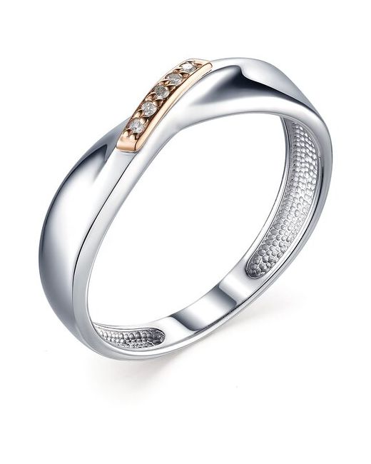 Алькор Кольцо с 5 бриллиантами из серебра и золота 01-1597-000Б-00