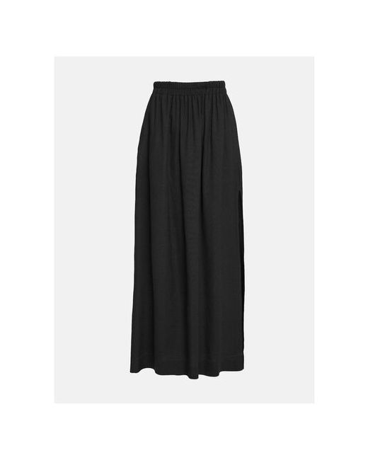 Lichi юбка макси изо льна с разрезом черный размер XS