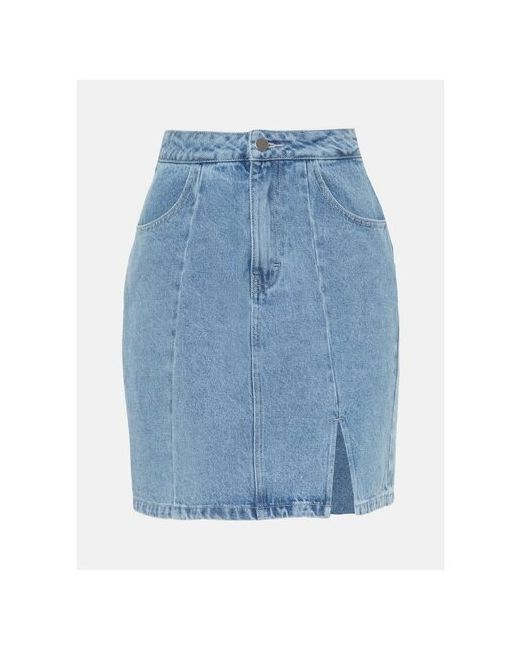 Lichi джинсовая юбка мини с разрезом размер S