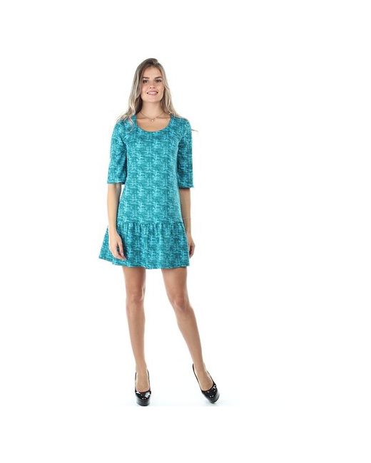 Bast Короткое бирюзовое платье 9200 зеленый размер 48