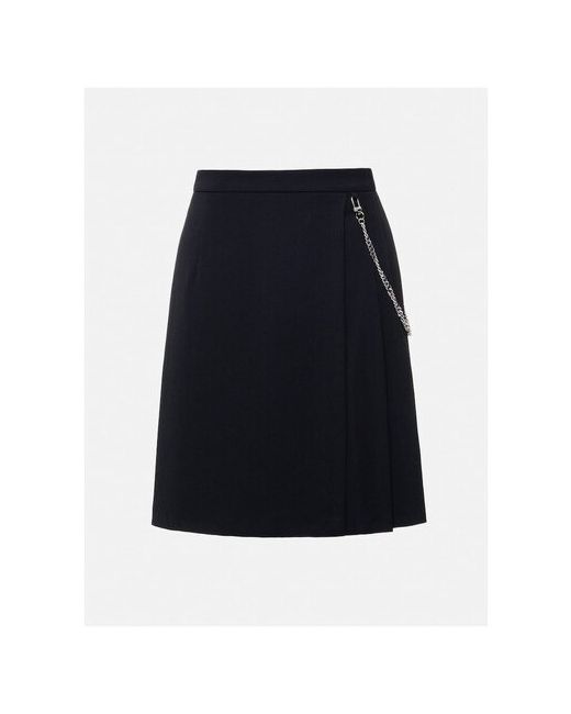 Lichi расклешенная юбка мини с декоративной цепью черный размер XS