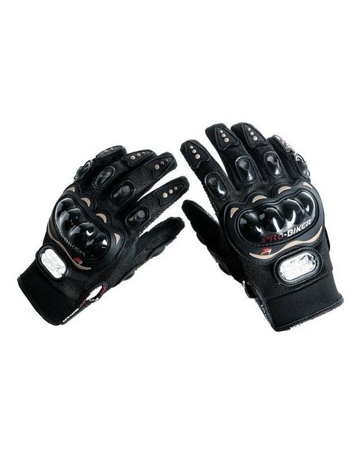 MindSpace Перчатки для езды на мототехнике с защитными вставками пара размер M черные