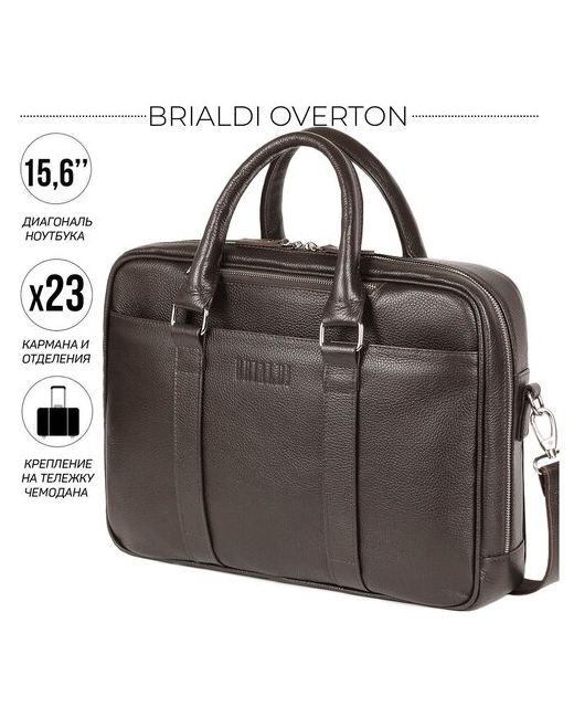 Brialdi деловая сумка Overton relief brown