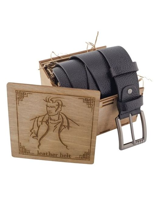 Aksy Ремень кожаный в подарочной деревянной коробке арт. 2736box