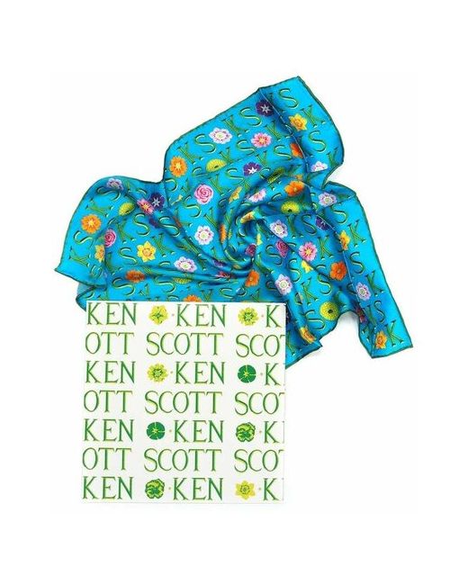 Ken Scott Ярко-бирюзовый шейный платок 819865
