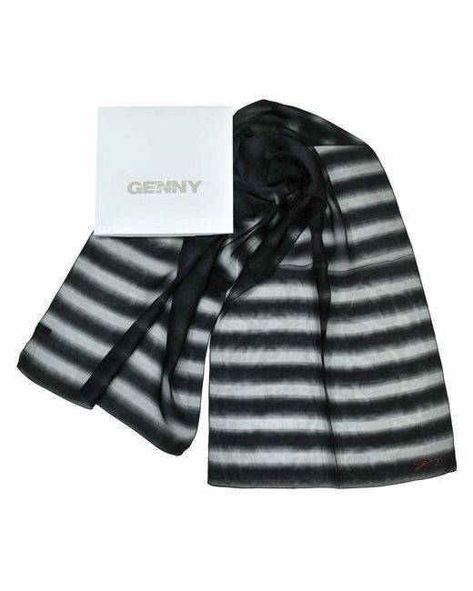Genny Черно полосатый шарф для женщины 834666