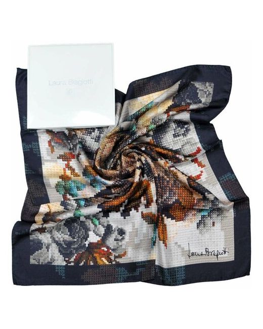 Laura Biagiotti Стильный платок в сдержанных тонах с цветами 833843