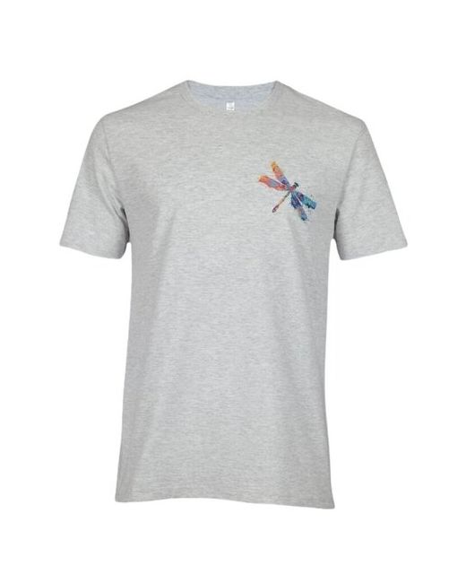 Bear’S Gear хлопковая футболка с дизайнерским принтом Стрекоза меланж