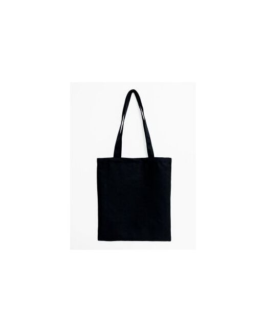 Mari Сумка-шоппер тканевая сумка хлопковая с принтом шоппер черная на плечо