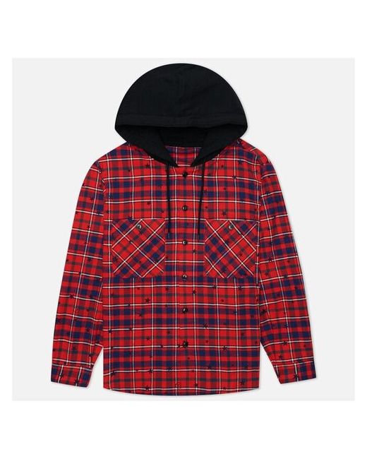 Uniform Experiment рубашка Star Flannel Check Big Hooded Размер XL