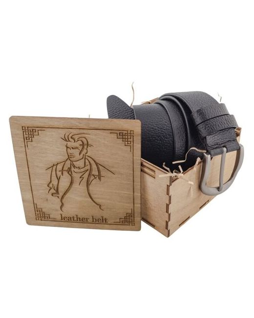 Aksy Ремень кожаный в подарочной деревянной коробке арт. 2736box