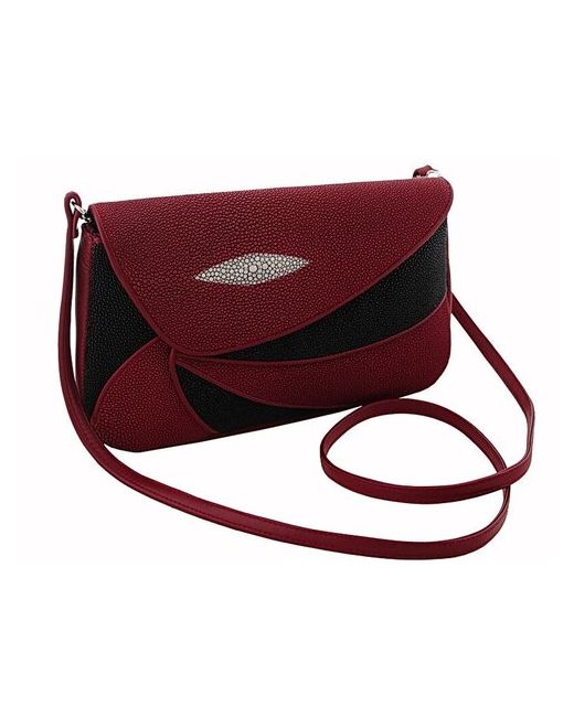 Exotic Leather Стильная сумочка-клатч из натуральной кожи ската на ремешке