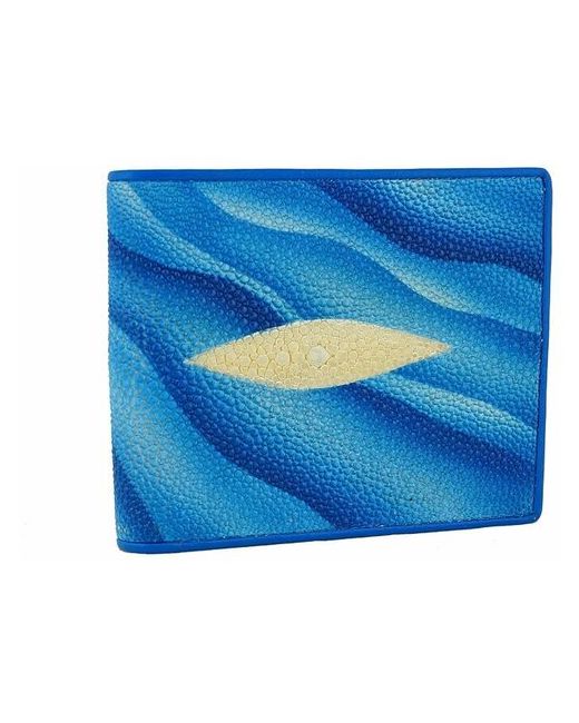 Exotic Leather Необычный кошелек из кожи ската Blue wave