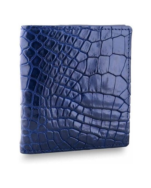 Exotic Leather Маленький крокодиловый кошелек темно-синего цвета