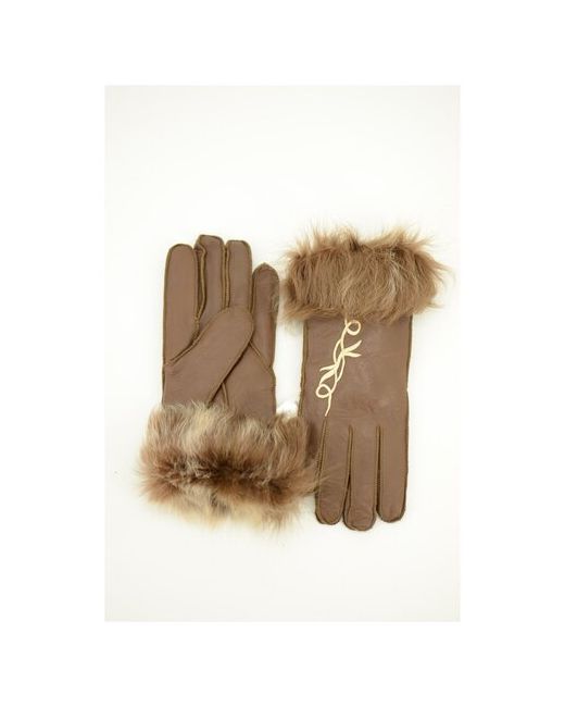 Happy Gloves Перчатки зимние кожаные на меху завитки размер 75