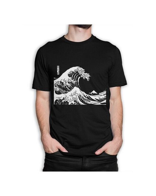 Dream Shirts Футболка DreamShirts Большая Волна в Канагаве Черная 3XL